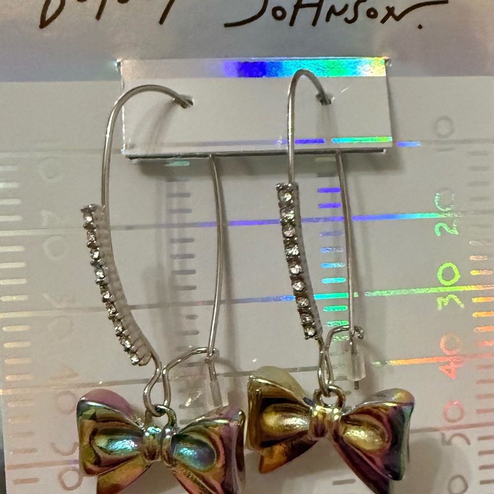 🎀Betsey Johnson Watercolor Bow Earrings